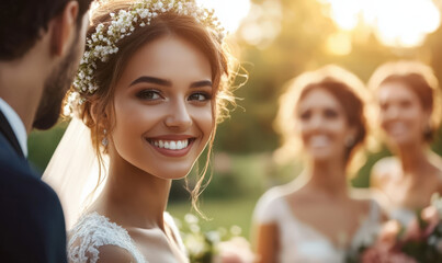 Poster - A beautiful bride at the wedding ceremony