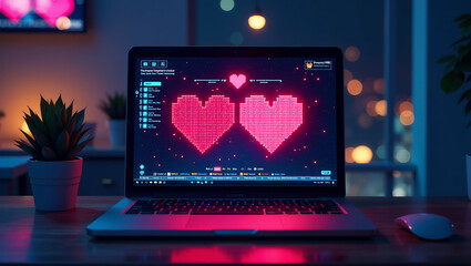 pixelated hearts: love in the digital age