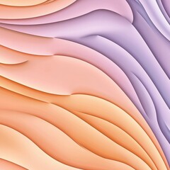 Sticker - Abstract Waves of Pastel Colors in Soft Textured Layers