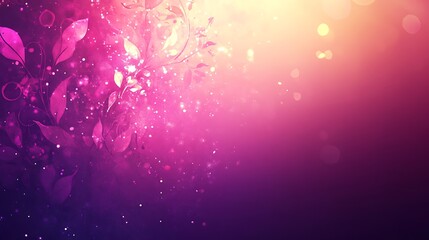 Wall Mural - Abstract Floral Design With Glowing Pink And Purple Hues