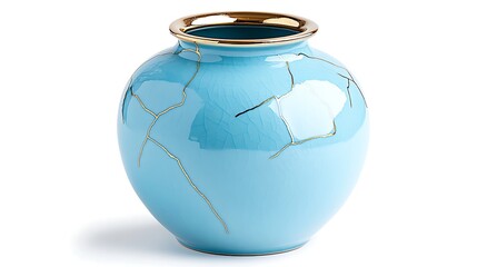 Wall Mural - Elegant kintsugi vase