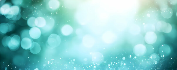 Teal bokeh background, light, sparkle