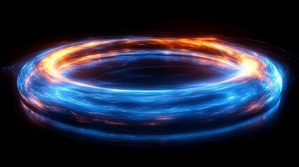 Aufkleber - Luminous energy vortex in space, vibrant colors. Futuristic technology and science fiction concept