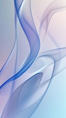 Aufkleber - Abstract blue fluid waves on light background, modern art design concept