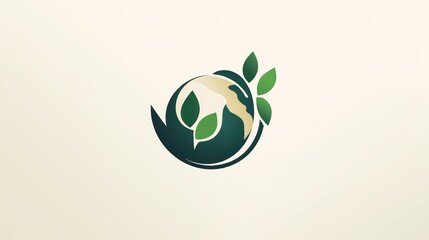 Wall Mural - Abstract Earth Care Logo