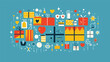© Sky Layer - Vector Set of Shopping Elements: Bags, Carts, and Retail Icons