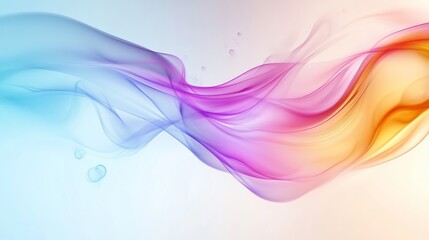 Poster - Abstract fluid wave in pastel gradient colors, digital artwork. Creative background and modern art concept