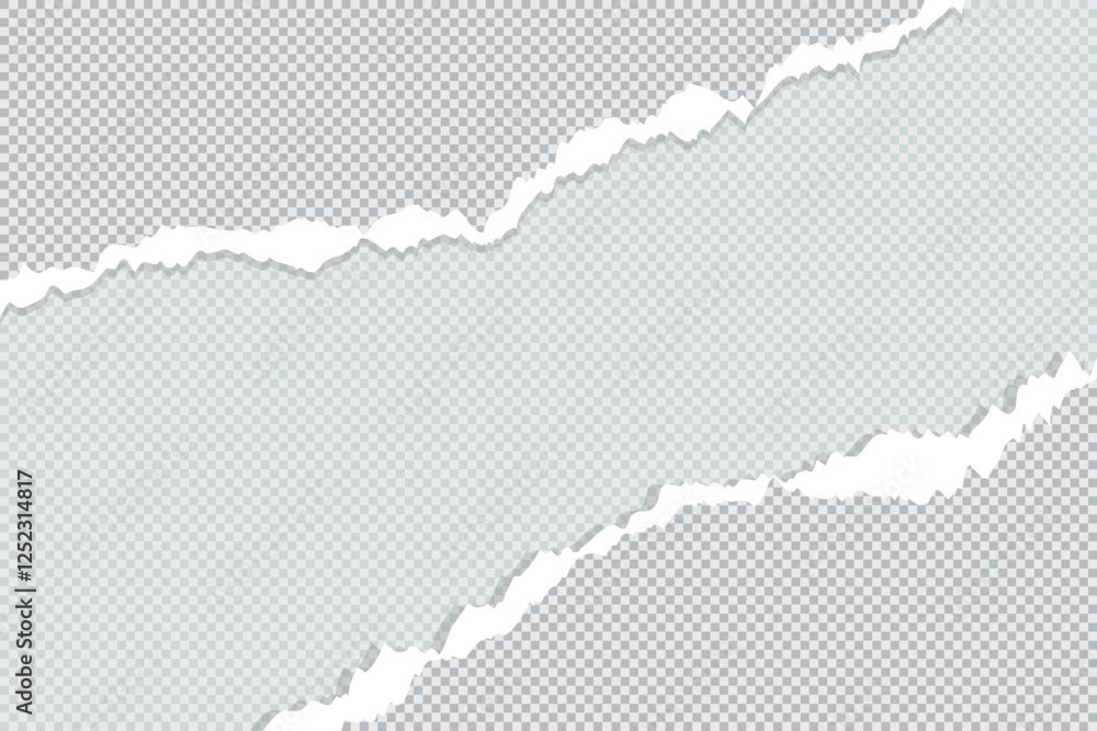 Ripped Torn paper sheet edge on Blank background with curled page Stock ...