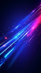 Poster - Abstract neon light trails on a dark background, vibrant energy concept