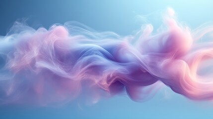 Poster - Colorful pastel smoke swirling on blue background, abstract art concept