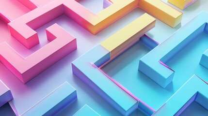 Wall Mural - an abstract background with a geometric pattern of colorful squares.