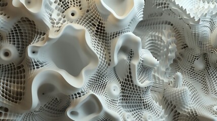 Wall Mural - a 3d render of an abstract geometric pattern.