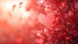 © UtkarshBay - Glittery Heart Decoration among Red Leaves with Romantic Atmosphere for Valentine's Day Background