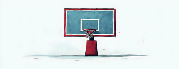 Wall Mural - Outdoor hoop, empty court, hope