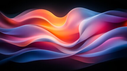 Poster - abstract flowing colorful wave pattern, digital art. modern design and creativity concept