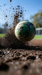 Wall Mural - Baseball dirt field action game play