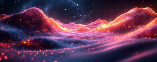 Futuristic Digital Background for AI Neural Networks Data Transfer Cyber Communication and Graphic Design