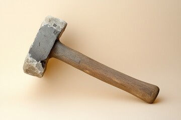 Wall Mural - A heavy sledgehammer with a wooden handle is lying down