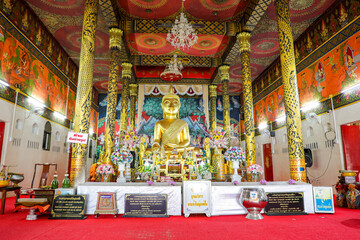 Wall Mural - Ubon Ratchathani, Thailand - July 24, 2024: Wat Pak Saeng, Wat Phra To (Phra Chao Yai Ong Tue) is another ancient and sacred temple on both sides of the Mekong River, Thailand and Laos. Enjoy the view