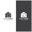 © TioGRPHC93 - Home Stone Logo  zenstone  balance stone logo with Geometric Arch Design