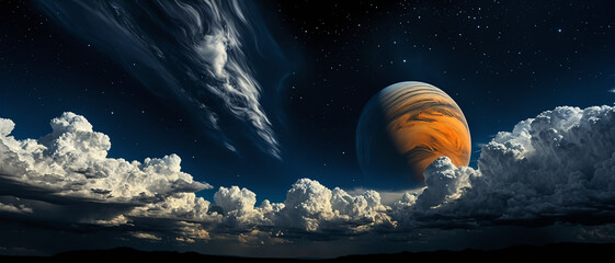 star and cloud at sky