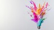 © julio - Colorful Paint Explosion Lightbulb