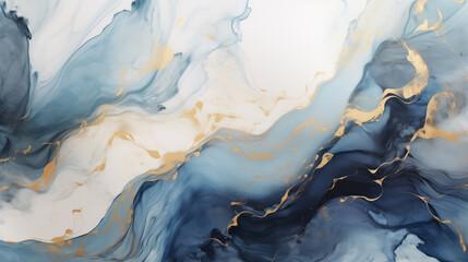 Aufkleber -  Marble effect background. Fluid art texture. Backdrop with abstract mixing paint effect. Mixed paints for interior poster.