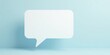 © vattana - Blank Speech Bubble on Light Blue Background, Perfect for Communication Concepts and Messaging Designs