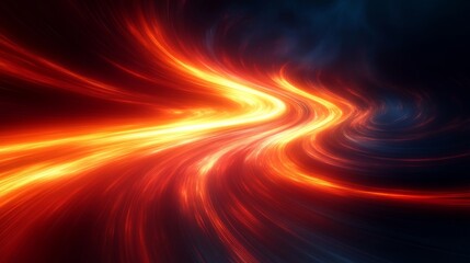 Poster - Dynamic fiery abstract background with swirling motion, vibrant light streaks. Energy and movement concept