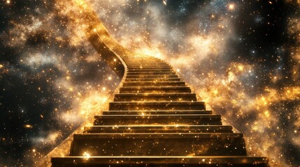 stairway to celestial radiance, a journey through the cosmos