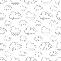 Wall Mural - weather pattern. weather seamless pattern. doodle weather seamless pattern. doodle weather background