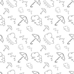 Wall Mural - weather pattern. weather seamless pattern. doodle weather seamless pattern. doodle weather background
