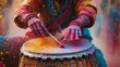 © Aqeel Siddique - Vibrant Indian Drum Performance During Holi Celebration Festivities
