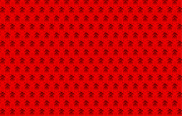 Wall Mural - abstract geometric background with red isometric blocks