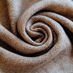 Poster - Close-Up of Soft, Cozy, Textured Cozy Brown Fabric with Intricate Weave and Natural Tones Perfect for Backgrounds