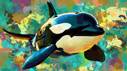 Wall Mural - Orca whale