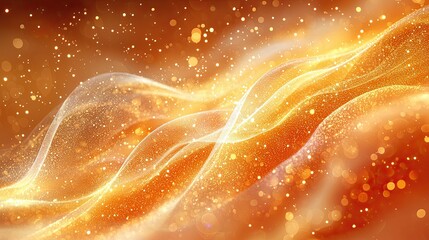Wall Mural - golden abstract waves of light and color create a dynamic and captivating visual experience in a war