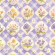 © Theeramisu - Colorful Floral Pattern with Pastel Background and Decorative Frames