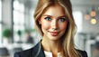 © sata - モダンなオフィスで微笑む自信に満ちたビジネスウーマンのポートレート