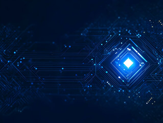 Wall Mural - abstract blue technology background
