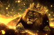 © Siasart Stock - Golden Lion King 3D Illustration