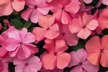 Wall Mural - Bright pink flowers bloom in a vibrant garden setting during spring season