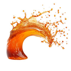 Wall Mural - A dynamic splash of orange liquid captures movement and energy.