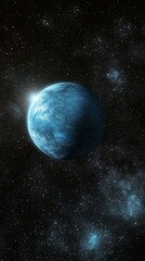 Wall Mural - neptune surrounded by stars in the vast expanse of space captured from astronomical observations