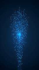 Wall Mural - abstract blue digital network illustration