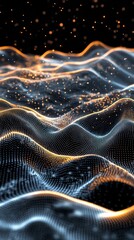 Wall Mural - stunning cosmic waves illuminated by stars drifting through the vast universe