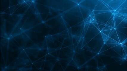 abstract blue background featuring connected lines and polygonal shapes, representing futuristic dig