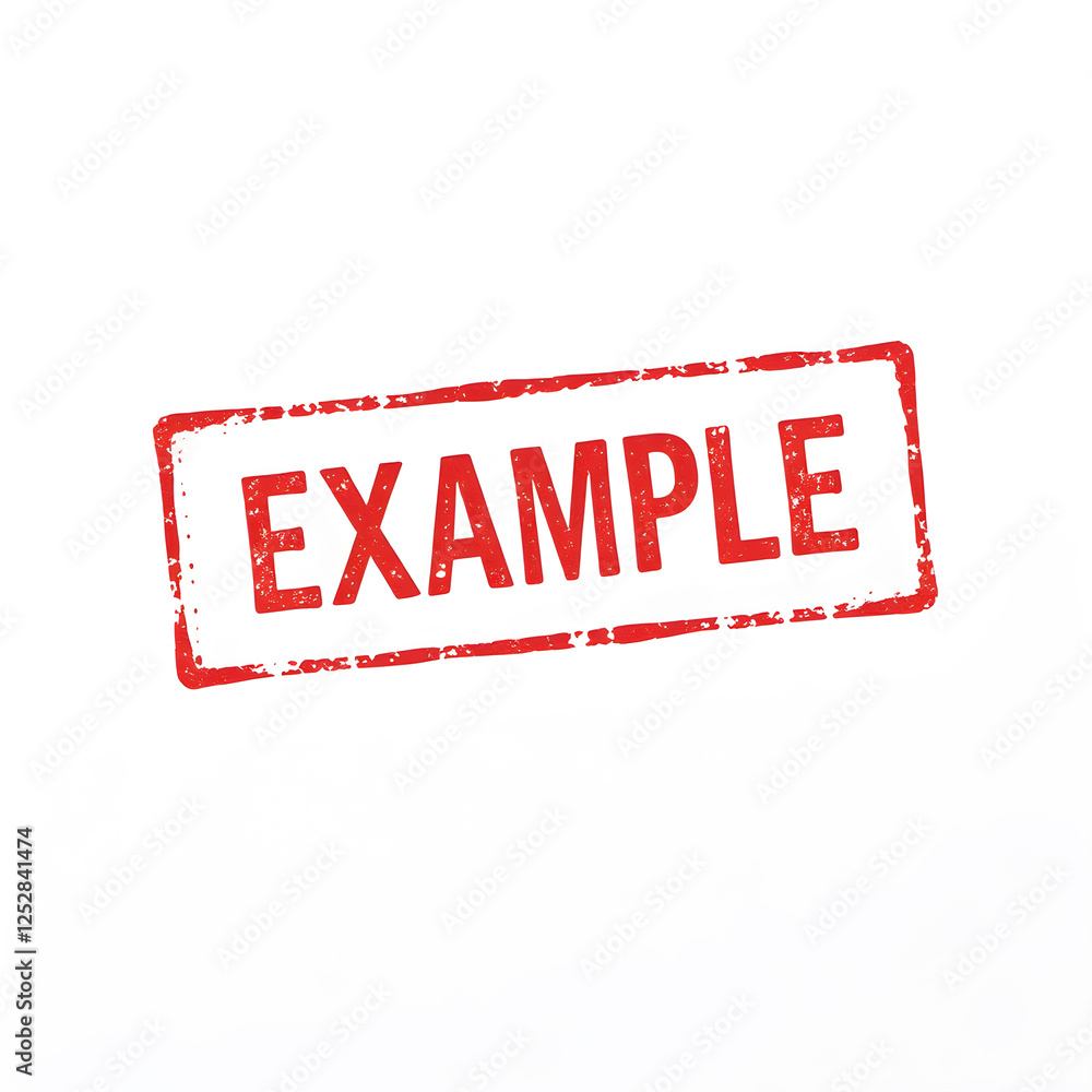 Red Example Stamp Image Example text stamp red rubber stamp on white background. Generative AI ...