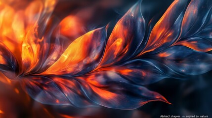 Wall Mural - Flame like abstract petals