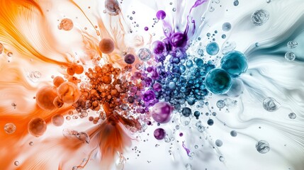 Fototapete - Dynamic flow of emotion in abstract art digital realm visual content vibrant environment artistic perspective